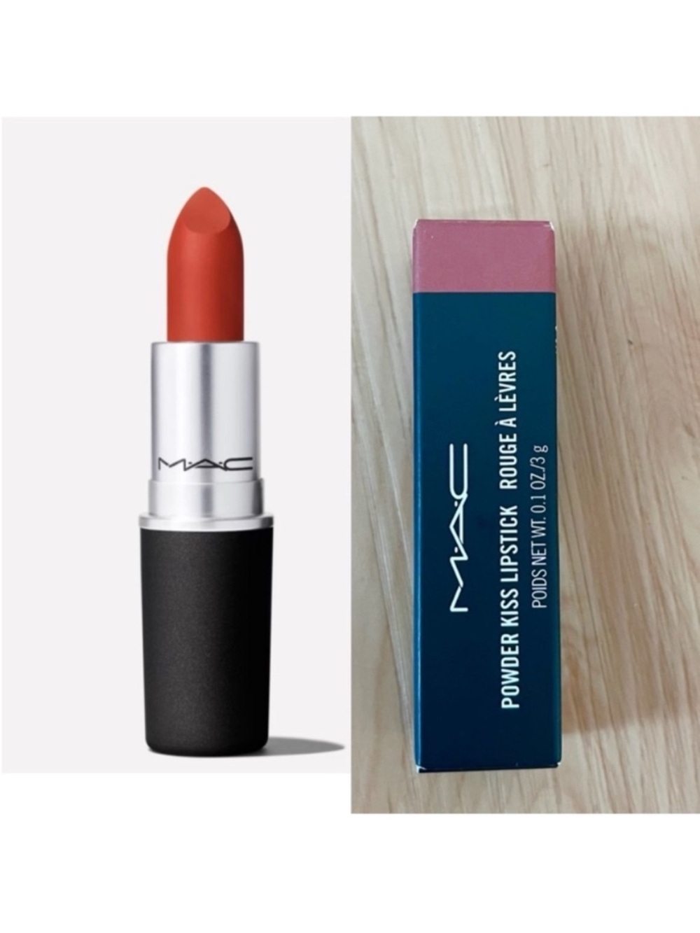 Mac POWDER KISS LIPSTICK
Rouge A Leves # 916 Devoted To Chili